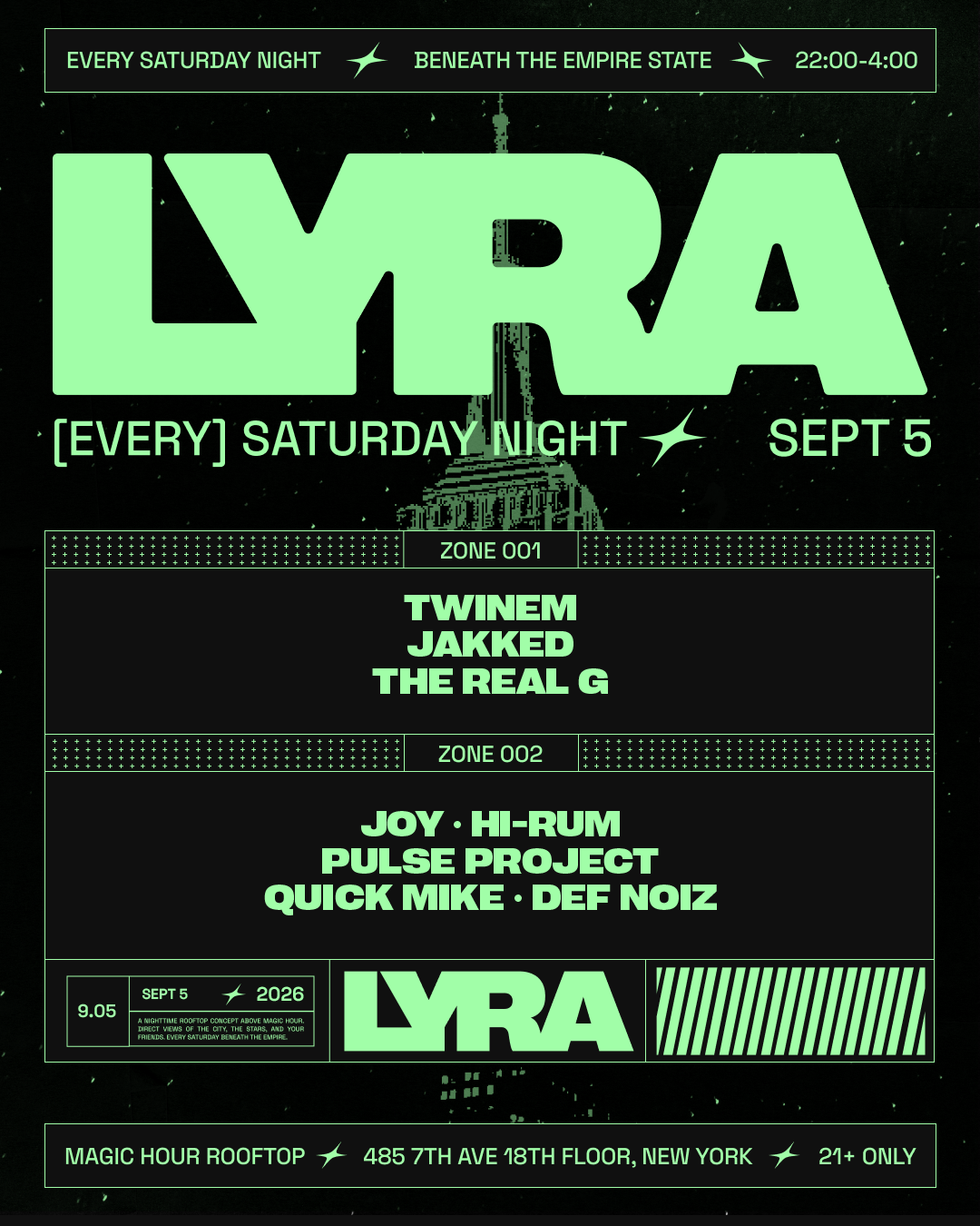 Lyra Rooftop Party | Saturdays