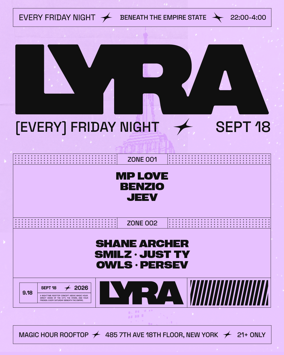 Lyra Rooftop Party | Fridays