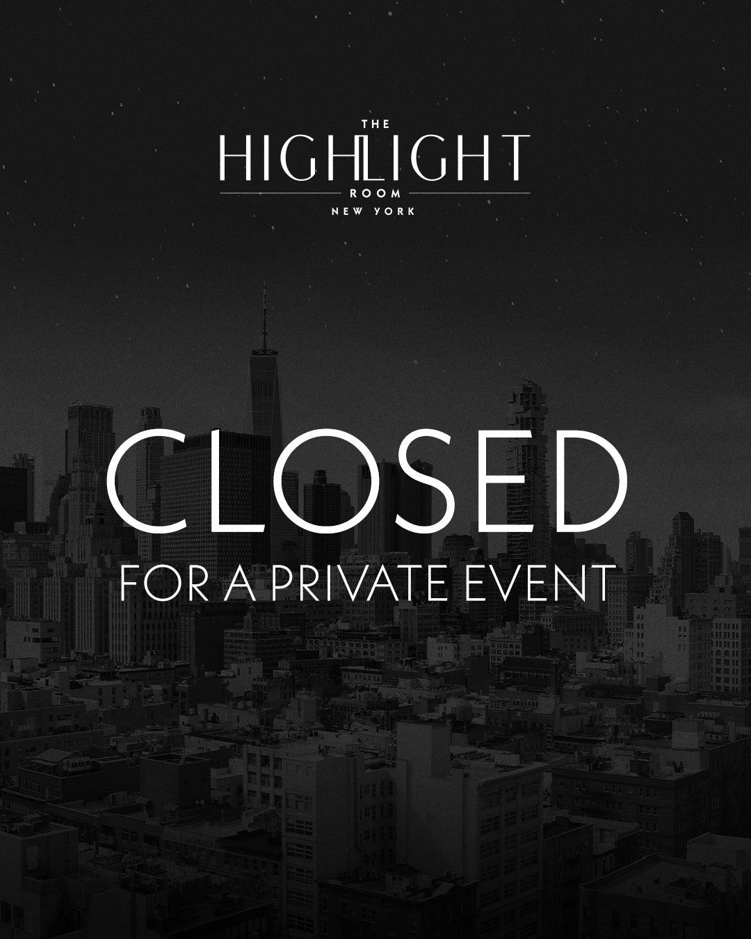 Closed For A Private Event