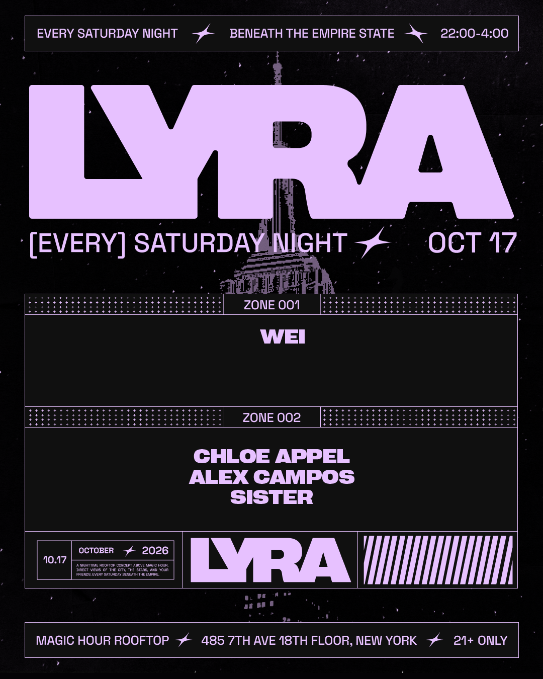 Lyra Rooftop Party | Saturdays