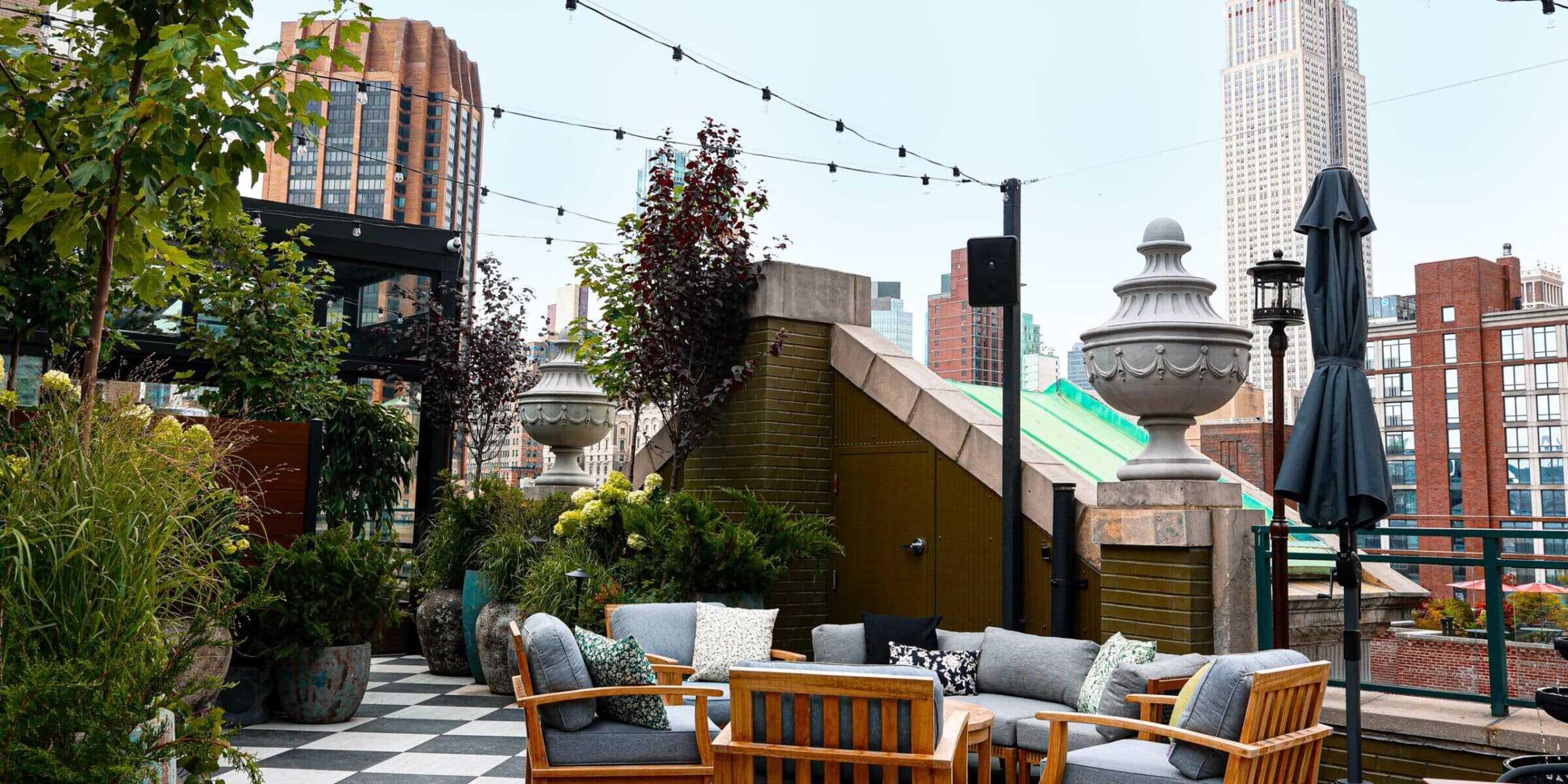 Vintage Green Rooftop